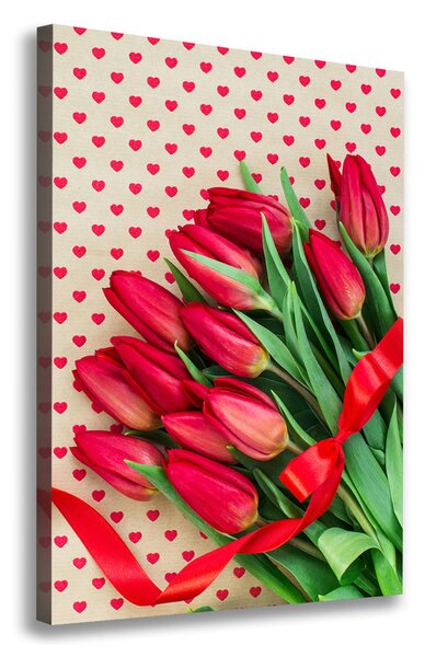 Vászonkép nyomtatás Piros tulipánok