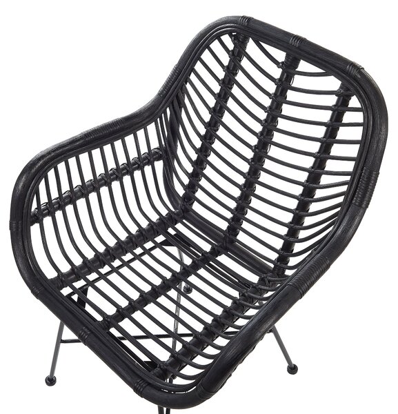 Étkezőszék CANORA Rattan Fekete