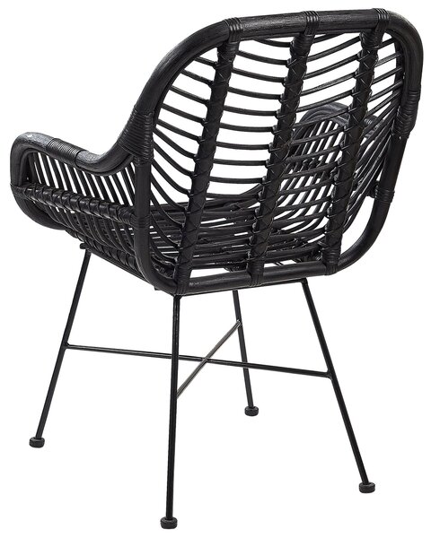 Étkezőszék CANORA Rattan Fekete