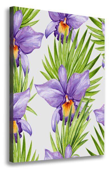 Egyedi vászonkép Orchid és pálmák
