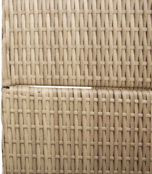 VidaXL Szobaelválasztó Bézs 292 x 180 cm polirattan