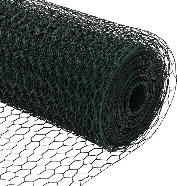 VidaXL Hexagon kerítés 1,4 x 100 m PVC Zöld