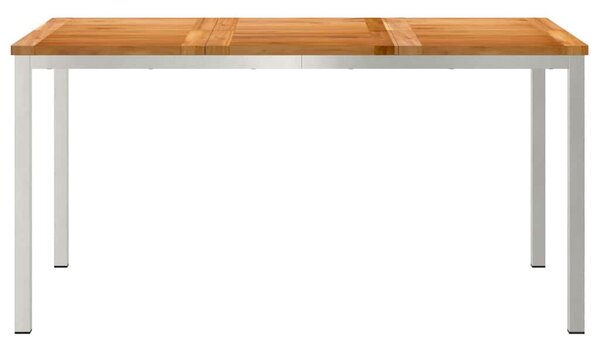 VidaXL Kültéri Étkezőasztal Barna 150 x 90 x 75 cm Tömör tíkfa