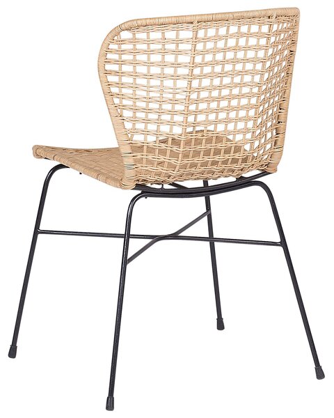 Étkezőszék kétdarabos szettben ELFROS Rattan Természetes