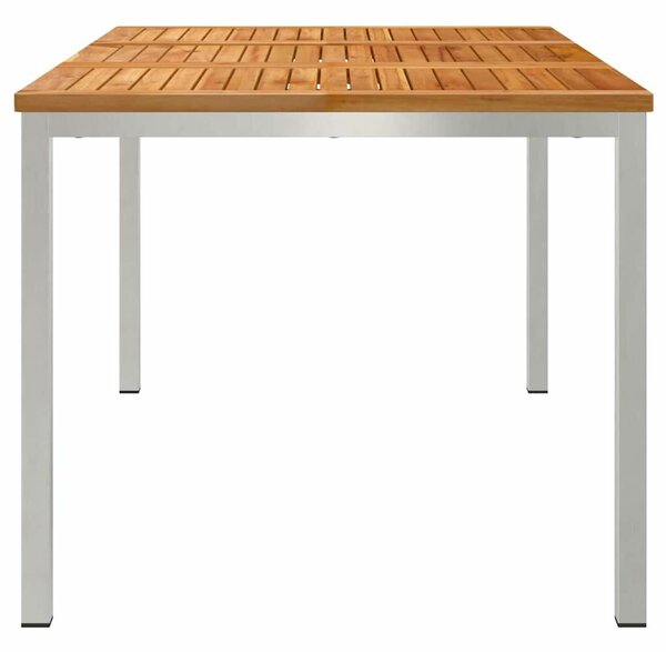VidaXL Kültéri Étkezőasztal Barna 150 x 90 x 75 cm Tömör tíkfa