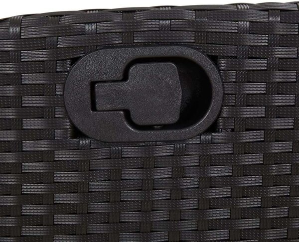 VidaXL - 5 Részes Kerti Étkezőgarnitúra - Polyrattan - Fekete