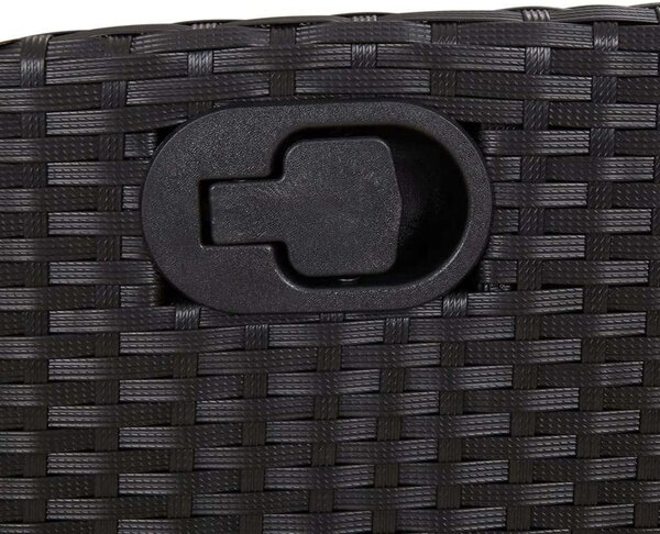 VidaXL - 5 Részes Kerti Étkezőgarnitúra - Polyrattan - Fekete