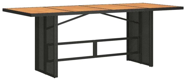 VidaXL - 7 részes Kerti Étkezőgarnitúra - Fekete Polyrattan