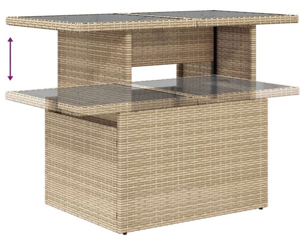 VidaXL 5 részes Polyrattan Kerti Ülőgarnitúra - Bézs