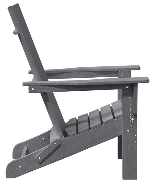 VidaXL Összecsukható Adirondack szék Világosszürke 74.5x80.5x90 cm HDPE