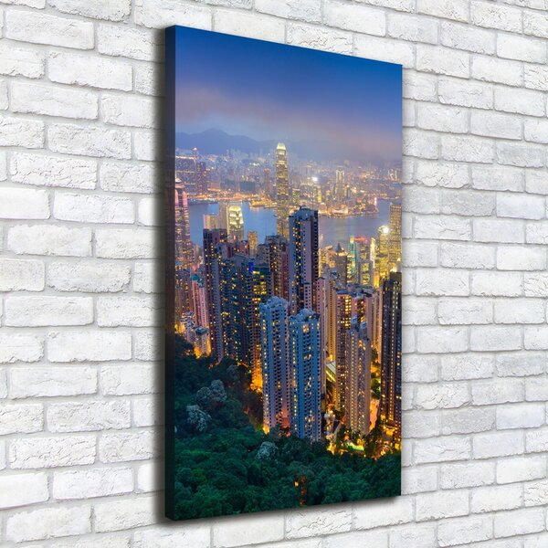 Vászonfotó Hong kong éjjel