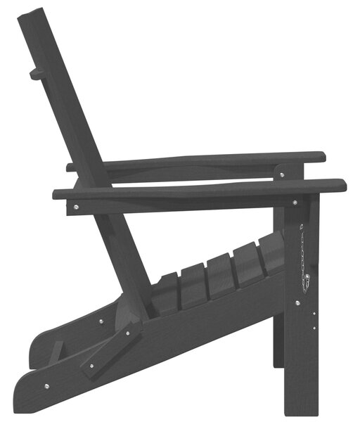 VidaXL összecsukható Adirondack szék fekete 74,5x80,5x90 cm HDPE