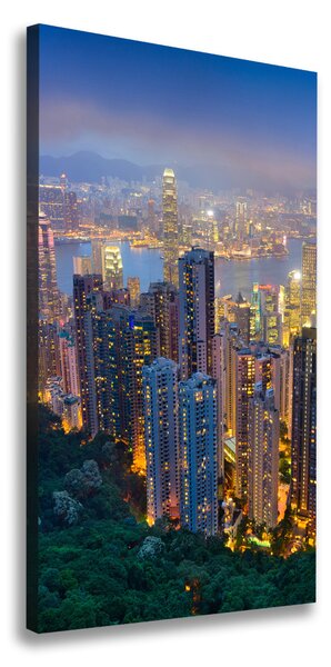 Vászonfotó Hong kong éjjel