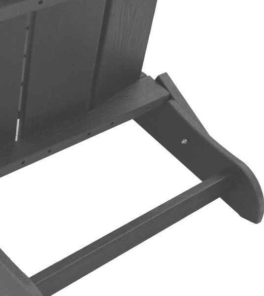 VidaXL összecsukható Adirondack szék fekete 74,5x80,5x90 cm HDPE