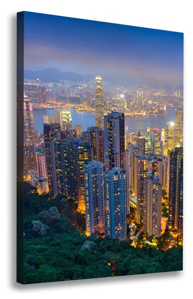 Vászonfotó Hong kong éjjel