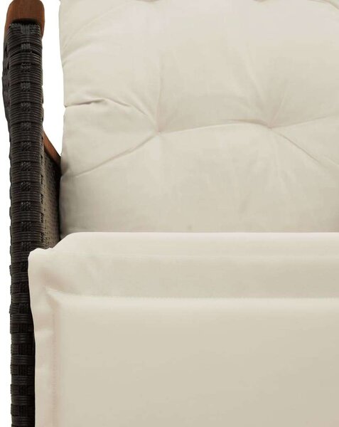 VidaXL - 5 Részes Kerti Bútor - Polyrattan - Fekete