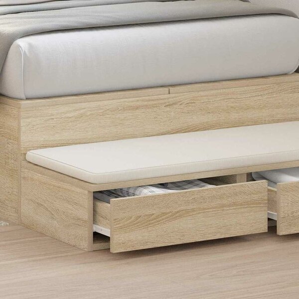 VidaXL Ágyfiókok fiókkal sonoma tölgy 90 x 36.5 x 16.5 cm Faanyag