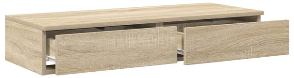 VidaXL Ágyfiókok fiókkal sonoma tölgy 90 x 36.5 x 16.5 cm Faanyag