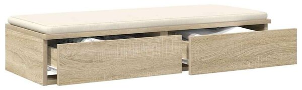 VidaXL Ágyfiókok fiókkal sonoma tölgy 90 x 36.5 x 16.5 cm Faanyag