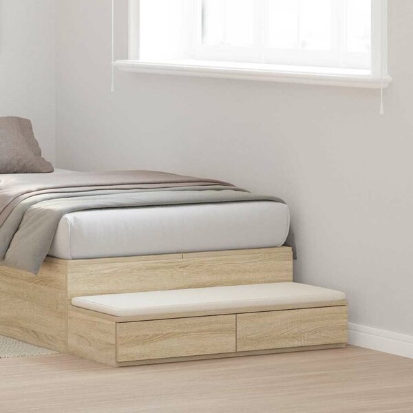 VidaXL Ágyfiókok fiókkal sonoma tölgy 90 x 36.5 x 16.5 cm Faanyag