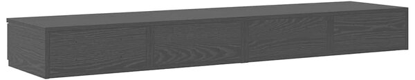 VidaXL Ágyfiókok fiókkal Musta tammi 160 x 36.5 x 16.5 cm Faanyag