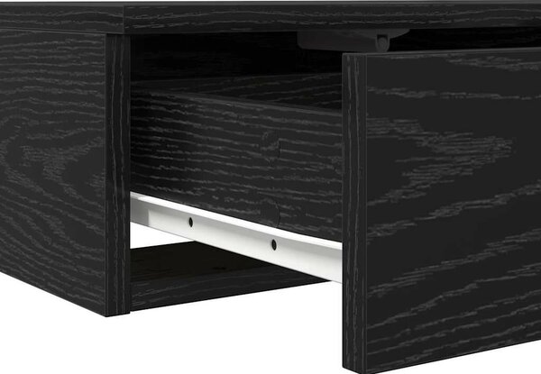 VidaXL Ágyfiókok fiókkal Musta tammi 160 x 36.5 x 16.5 cm Faanyag