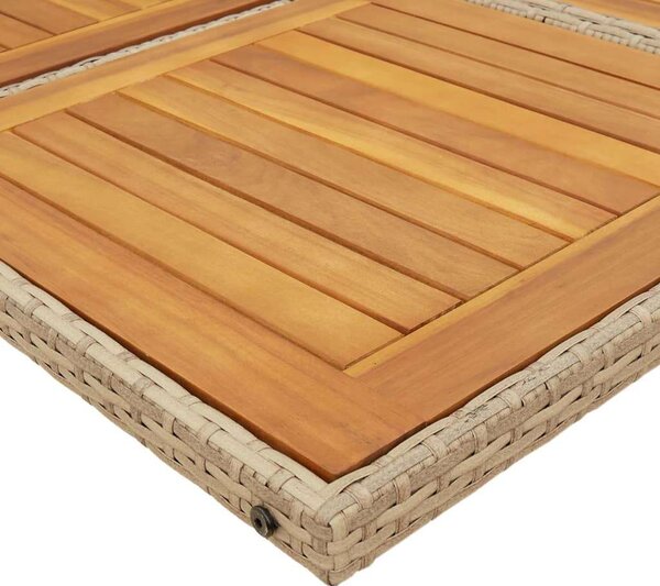 VidaXL Polyrattan Kerti Étkezőgarnitúra - 11 részes - Bézs