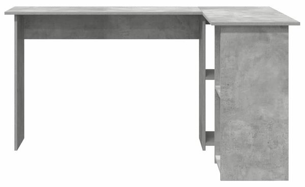 VidaXL Asztal polcokkal Beton szürke 142 x 102 x 73 cm Faanyag