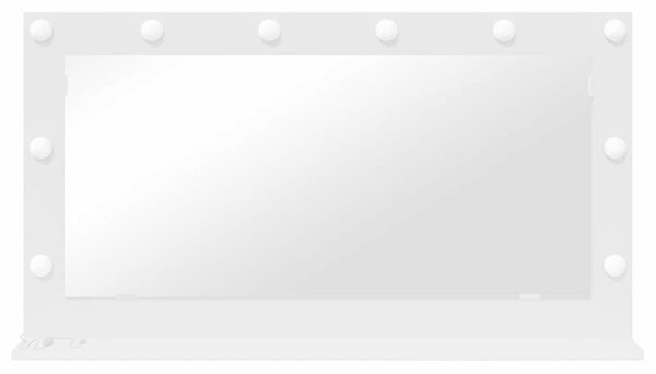 VidaXL Toalett Tükör Fehér 100 x 55 x 18 cm Megmunkált fa és üveg