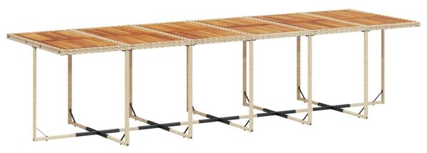 VidaXL Polyrattan Kerti Étkezőgarnitúra - 17 részes - Bézs