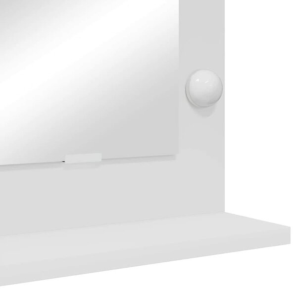 VidaXL Toalett Tükör Fehér 100 x 55 x 18 cm Megmunkált fa és üveg