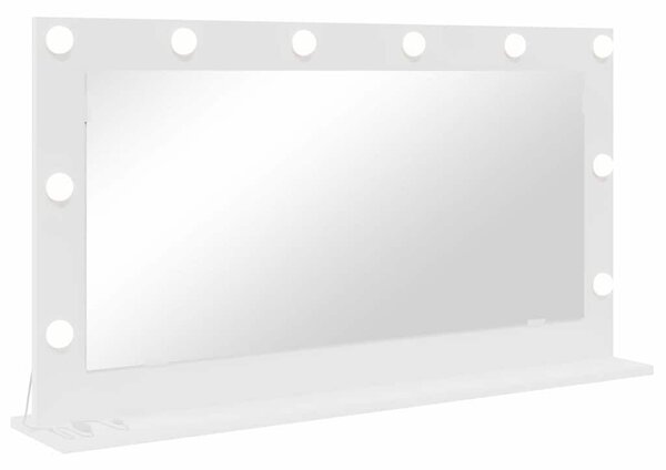 VidaXL Toalett Tükör Fehér 100 x 55 x 18 cm Megmunkált fa és üveg