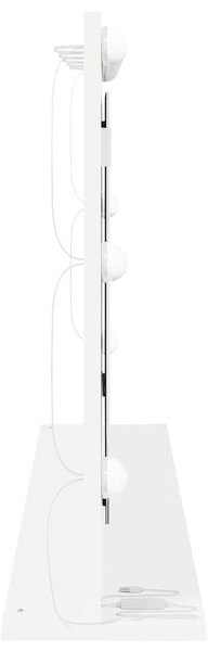 VidaXL Toalett Tükör Fehér 100 x 55 x 18 cm Megmunkált fa és üveg