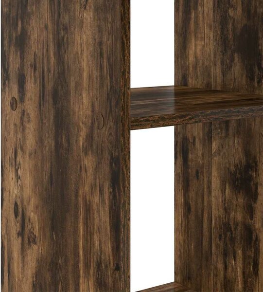 VidaXL Asztal polcokkal Füstölt tölgy 142 x 102 x 73 cm Faanyag