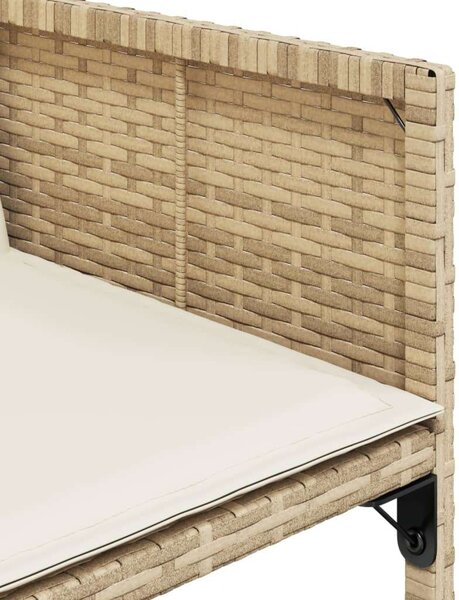 VidaXL Polyrattan Kerti Étkezőgarnitúra - 11 részes - Bézs