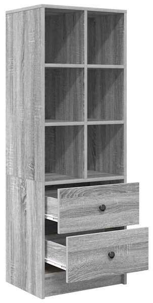 VidaXL Magasfiú fiókkal Szürke sonoma 45.5 x 34 x 127 cm Faanyag