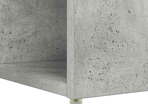 VidaXL Asztal polcokkal Beton Szürke 108 x 55 x 103,5 cm Faanyag