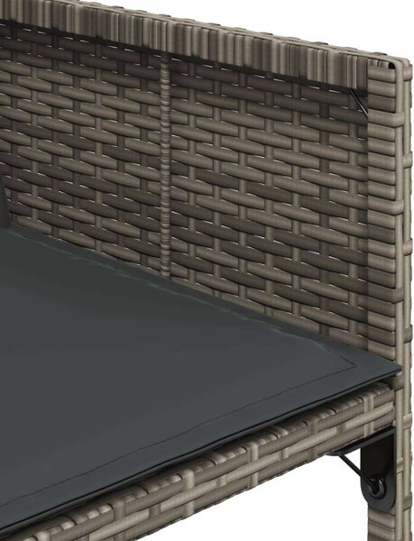 VidaXL 13 részes szürke polyrattan kerti ülőgarnitúra párnákkal