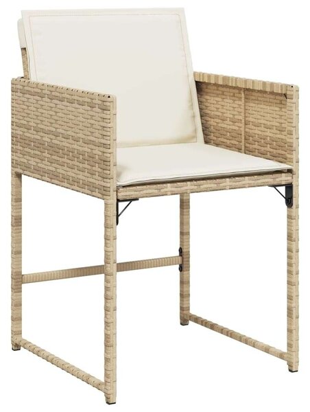 VidaXL Polyrattan Kerti Étkezőgarnitúra - 11 részes - Bézs