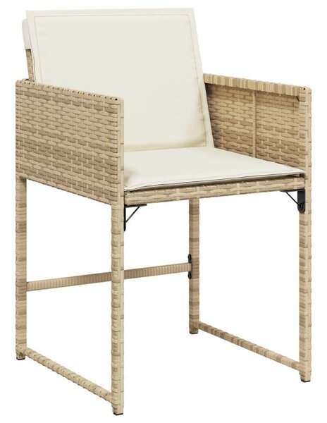 VidaXL Polyrattan Kerti Étkezőgarnitúra - 11 részes - Bézs