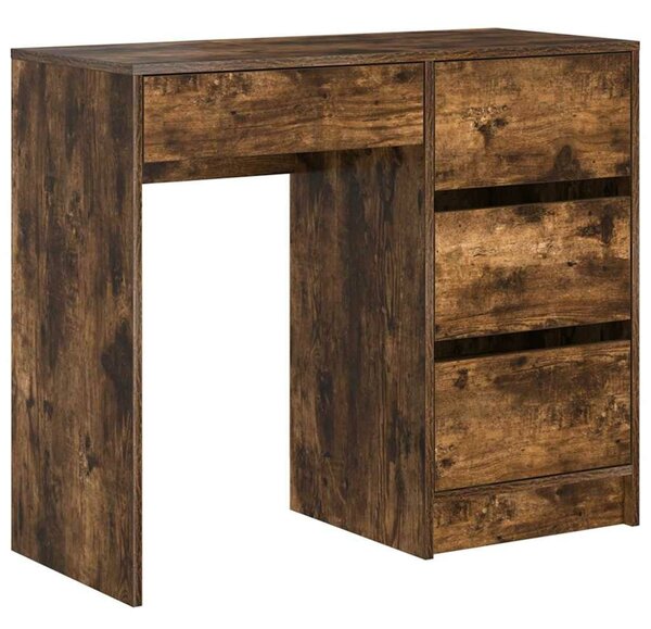 VidaXL Asztal fiókkal Füstölt tölgy 90 x 37,5 x 75 cm Faanyag
