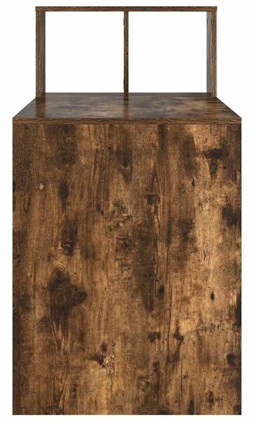 VidaXL Asztal polcokkal Füstölt tölgy 108 x 55 x 103.5 cm Faanyag