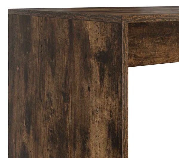 VidaXL Asztal polcokkal Füstölt tölgy 108 x 55 x 103.5 cm Faanyag
