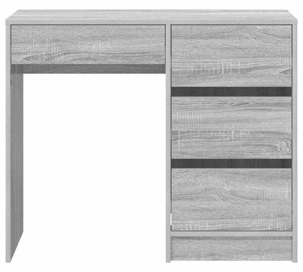 VidaXL Asztal fiókkal Szürke Sonoma 90 x 37.5 x 75 cm Faanyag