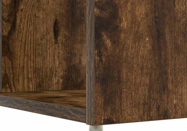 VidaXL Asztal polcokkal Füstölt tölgy 108 x 55 x 103.5 cm Faanyag
