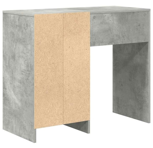 VidaXL Asztal fiókkal tárolóval Beton Szürke 90 x 37.5 x 75 cm Faanyag