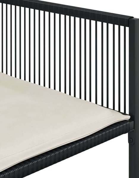 VidaXL Polyrattan Kerti Étkezőgarnitúra - 9 részes - Fekete