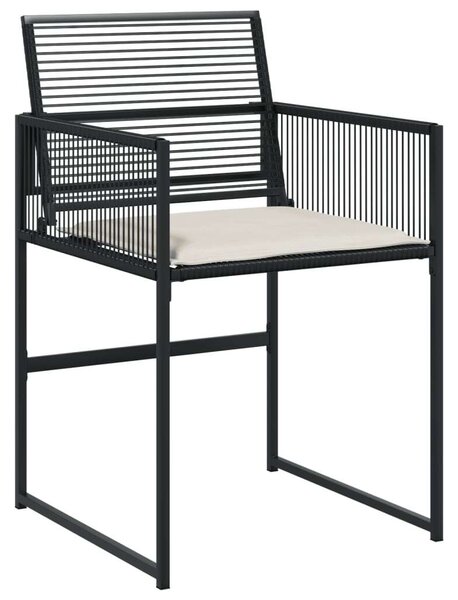 VidaXL Polyrattan Kerti Étkezőgarnitúra - 9 részes - Fekete