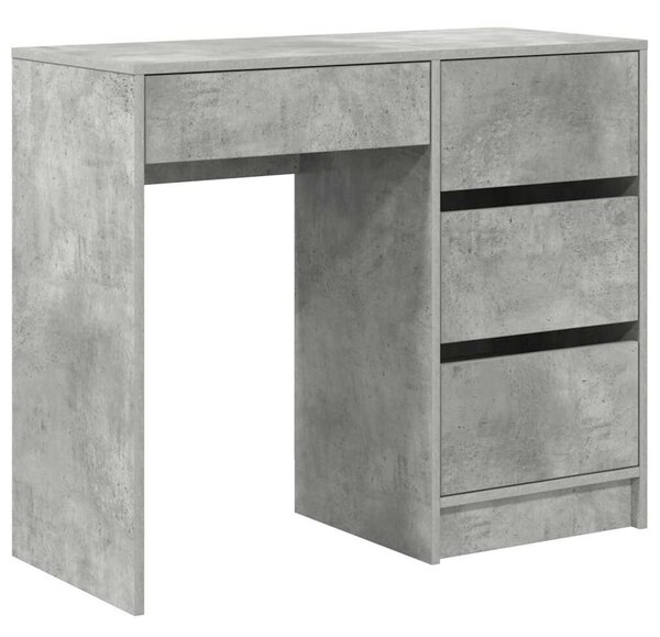 VidaXL Asztal fiókkal tárolóval Beton Szürke 90 x 37.5 x 75 cm Faanyag