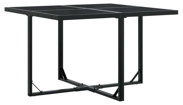 VidaXL 5 részes Kerti Étkezőgarnitúra - Fekete Polyrattan